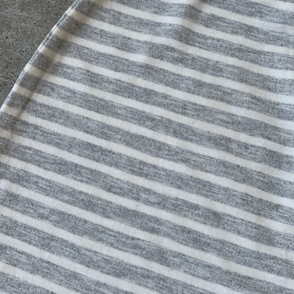 Akini Striped Cream and Gray Sweatshirt Skirt - Picture 9 of 9